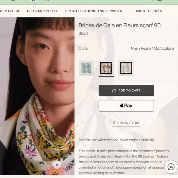 Hermès Brides de Gala Scarf in Multi Color NIB - Picture 5 of 5